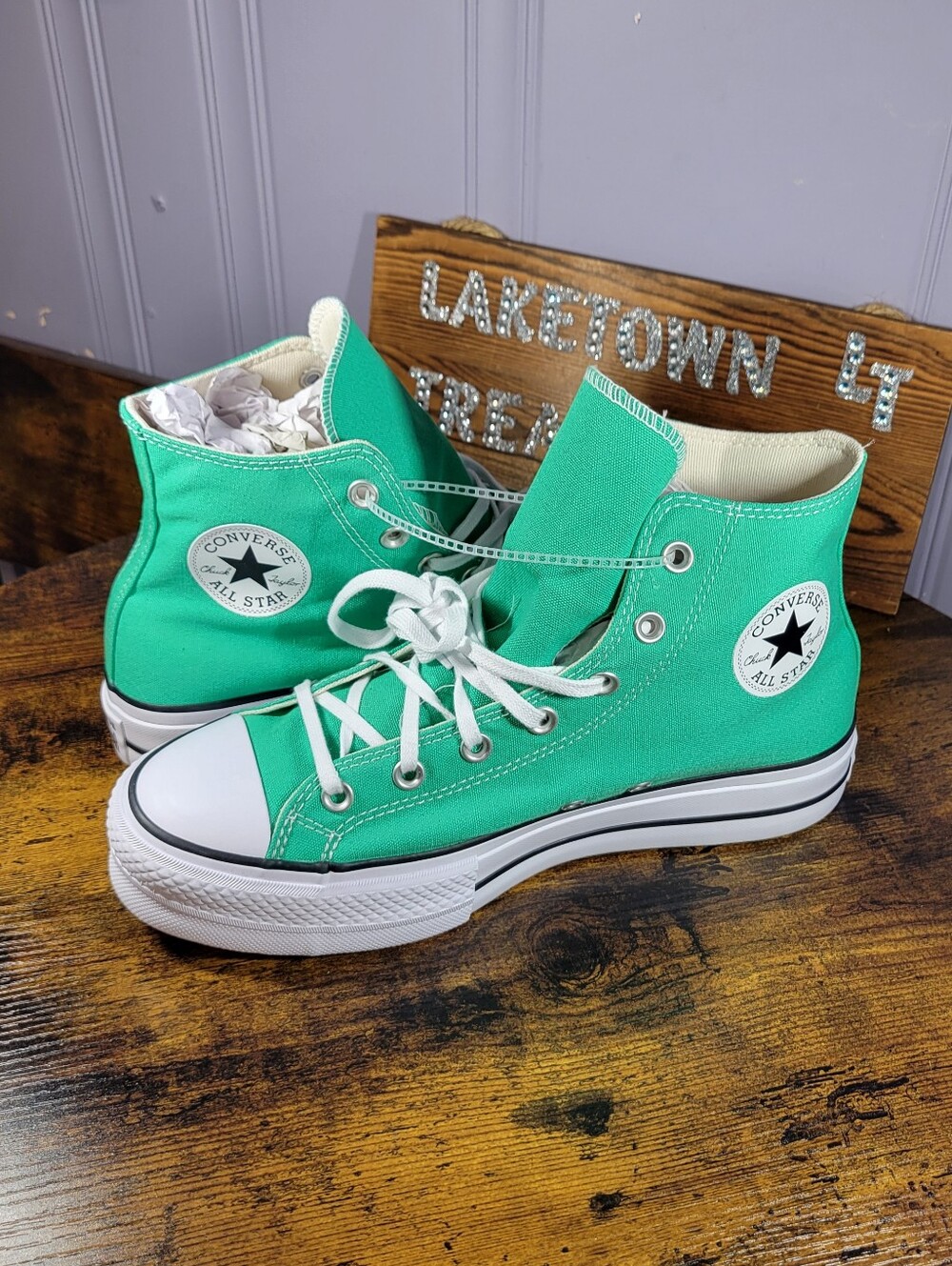 Converse Chuck Taylor All Star Lift High Top Sneakers -Apex green